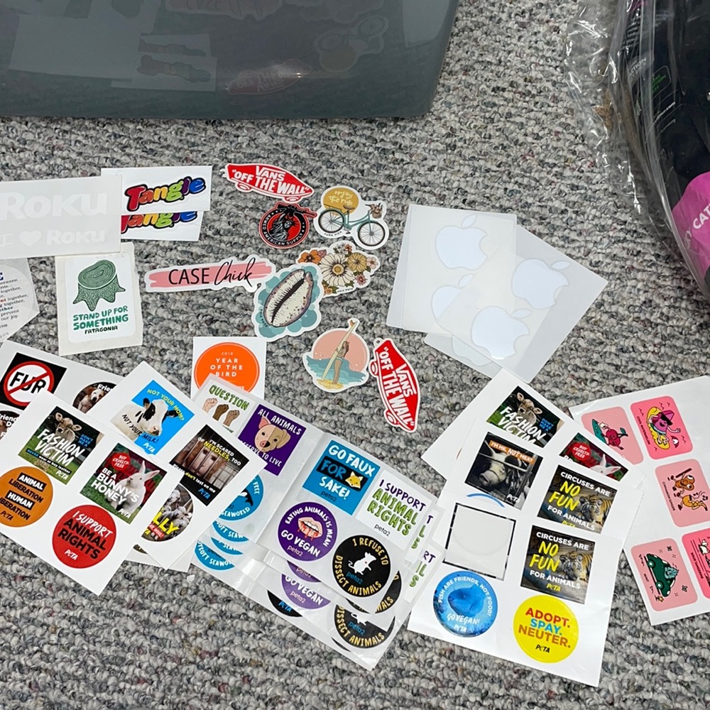 pura vida vans patagonia apple stickers
